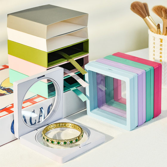 jewelry pe film display suspension box necklace ring jewelry jewelry box wearing armour transparent storage packaging box