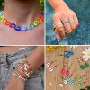 Color beads glass beads Childmary DIY material necklace accessories beaded glazed beads six grid round boxes