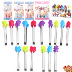 Small Hand Silicone Clips, Heart-shaped, Flower-shaped, Shell-shaped, Ice Clips, Stainless Steel Mini Food Clips, Food Clips, Sugar Cube Clips