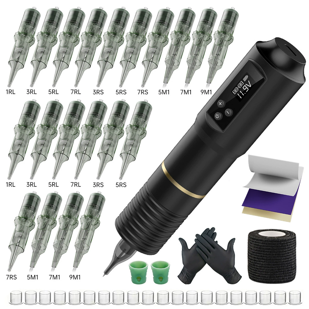Tuffking тату-машинка аккумуляторная ручка с мотором, всё в одном, дисплей HD LED