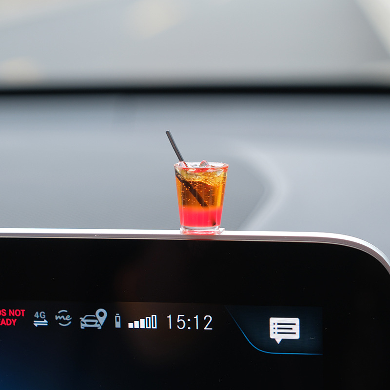 Serie "Ice Coffee" de accesorios para automóviles, consola central de automóviles 2024, nuevo automóvil de la diosa de las celebridades de Internet