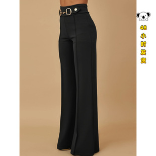 P 75924 High Waist Metal Button Pants ���ٿ��b�ֱͲѝ