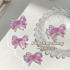 Transparent pink butterfly bow duckbill clip with Instagram style, minimalist and versatile girl side clip, cute fringe side clip, hair clip head accessory