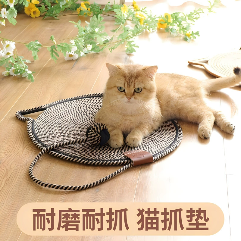 Доска для когтей для кошек, лежанка для кошек, интегрированный спальный мат, сизалевый когтеточка, прочный и нелиняющий плетеный коврик для когтей, подвесной тип.