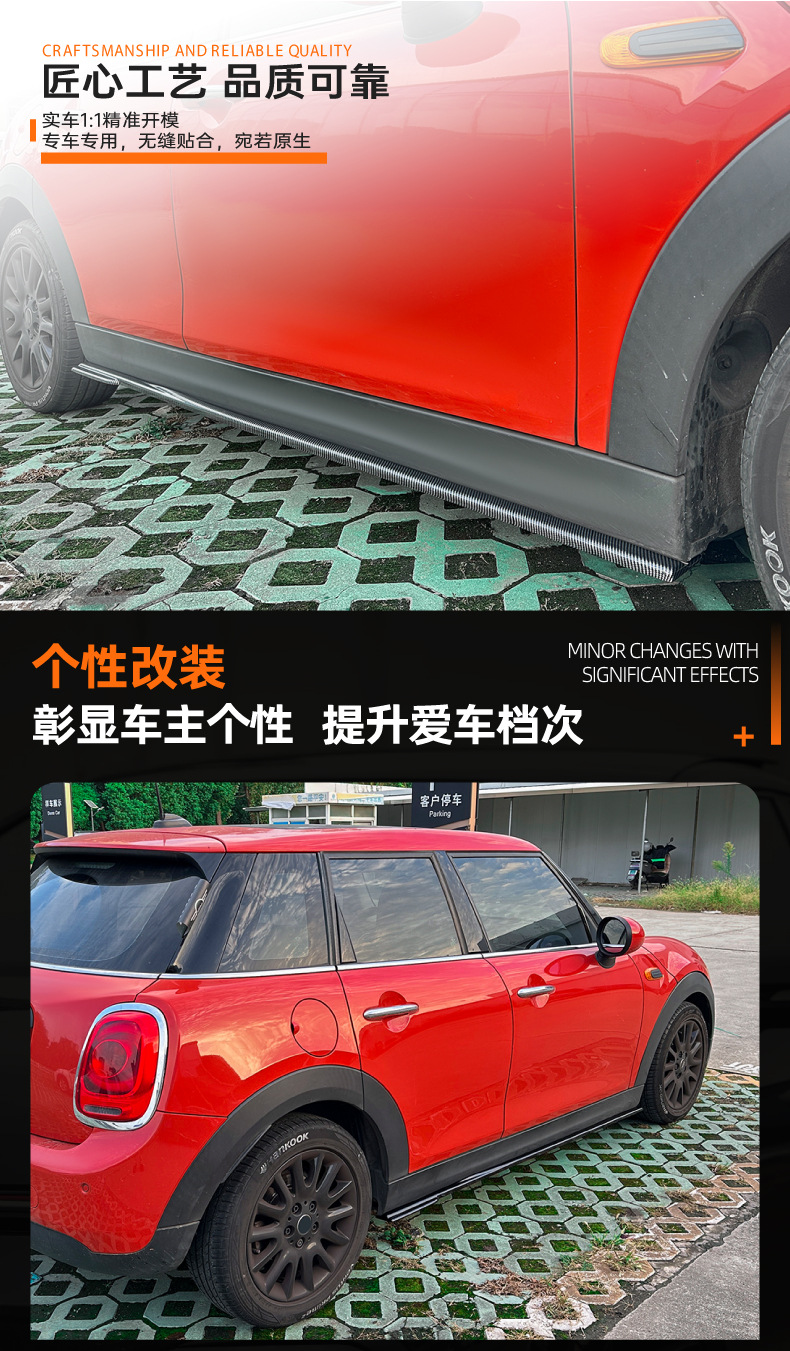 Suitable for Mini Cooper F55 2014-2024 Four-Door Standard Version Side Skirt Spoiler Modification Accessories