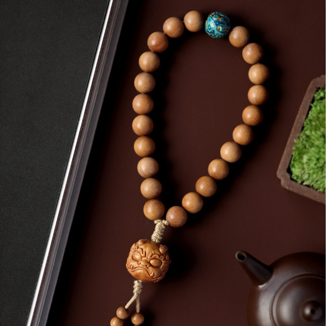 批发文玩老山檀香原创【羡清】10mm22颗持珠正宗印度老山檀香手串