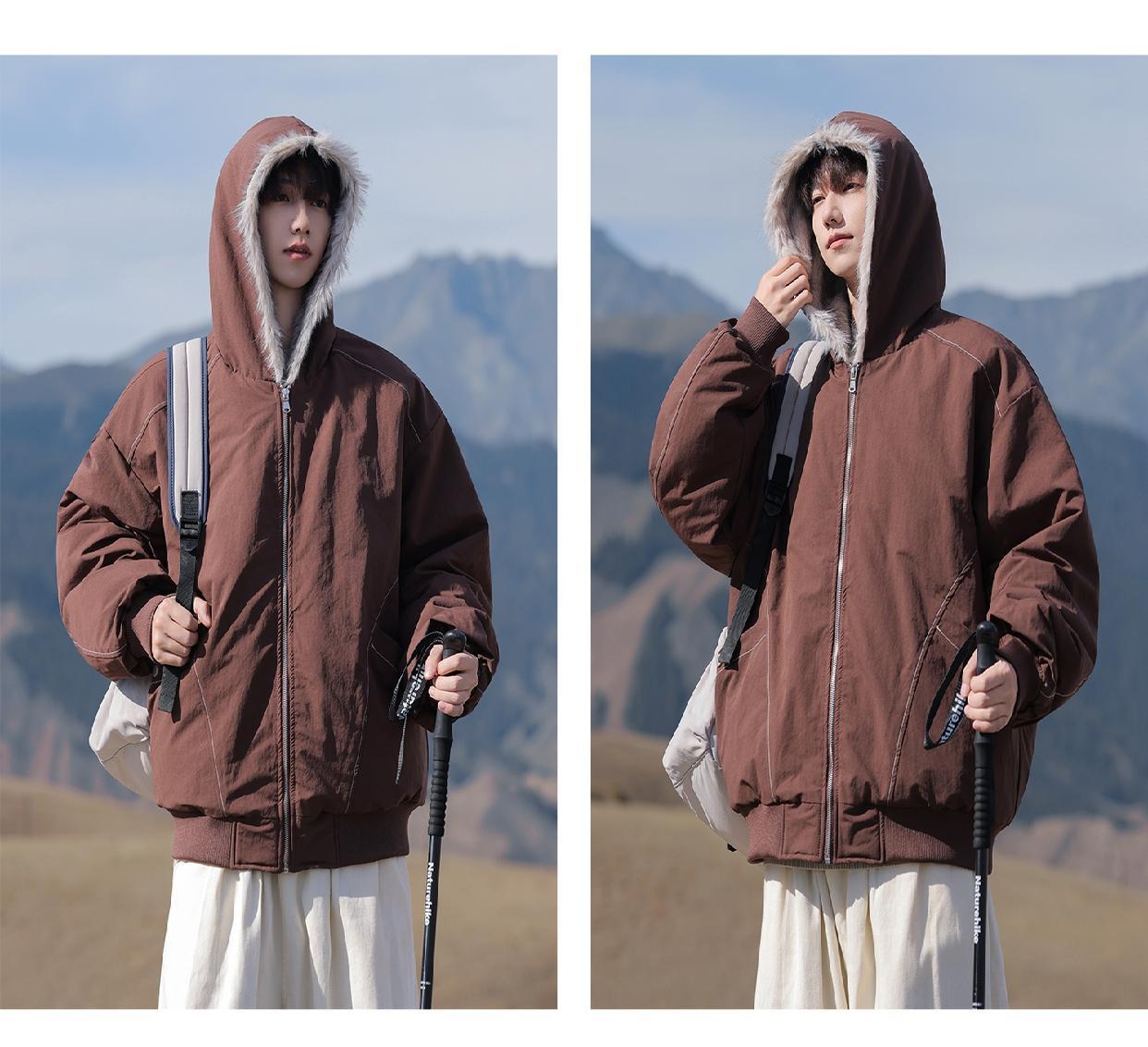 Zuoshan Feather Collar Down Jacket For Men's Winter New Thickened Warm Boys 90 White Duck_voghion.com