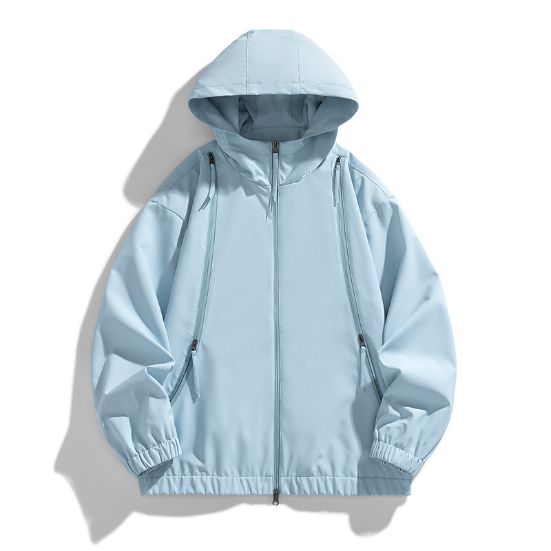 Hombres al aire libre ropa de asalto primavera y otoño 2024 estilo americano chaqueta delgada de arroz de goma deportiva chaqueta a prueba de viento