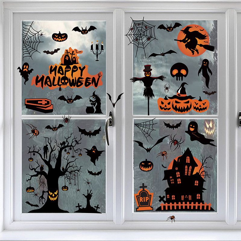 Halloween window stickers static removable window glass stickers cross-border Amazon hot stickers wall stickers Halloween window stickers static removable window glass stickers cross-border Amazon hot stickers wall stickers