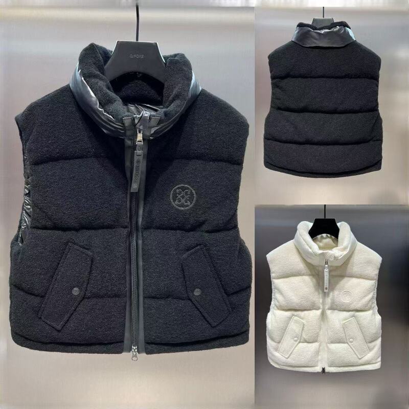 25 New Autumn and Winter Korean Original Golf Women's down Vest Made of Wool Material, Fashionable and Warm Golf Sports Vest