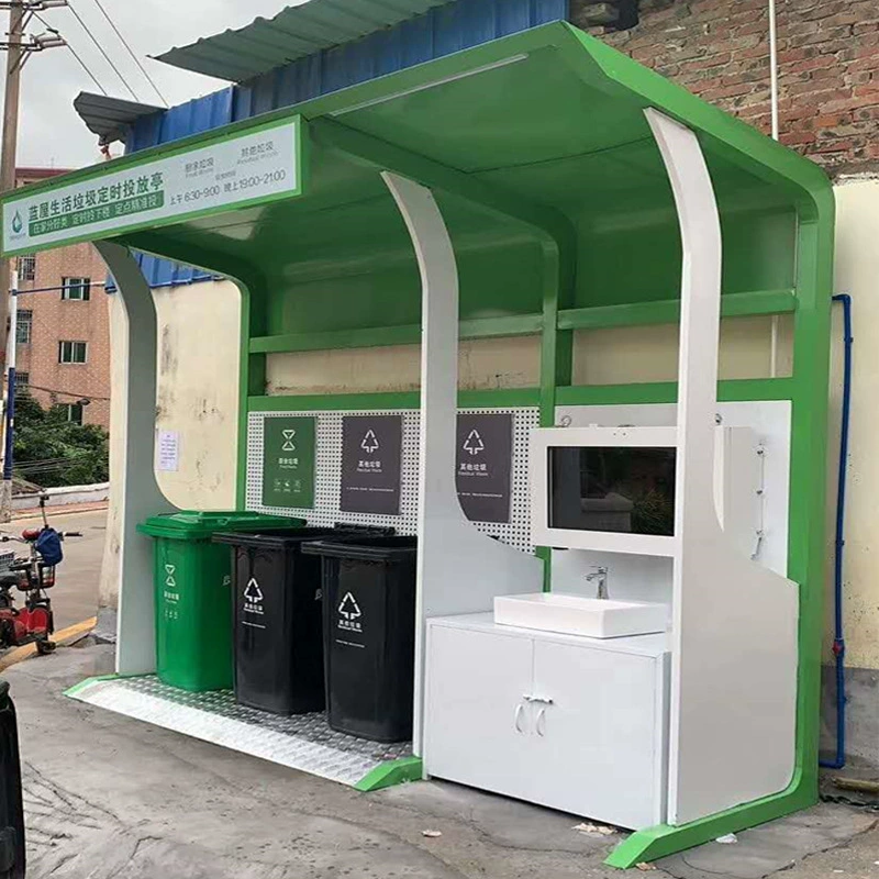 Павильон для сортировки мусора Сбор и размещение мусора в киоске