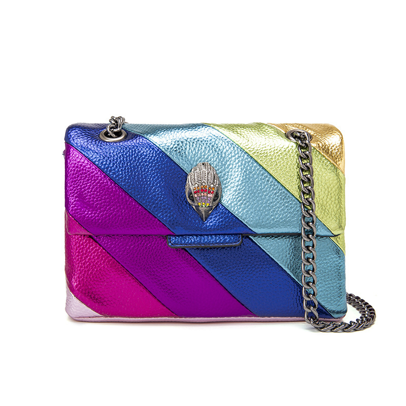 Women's Bag with Chain Strap, Eagle Head Design, Crossbody Bag, Color-Blocking Small Bag, Single Shoulder Crossbody Women's Bag from Guangzhou Shiling Factory