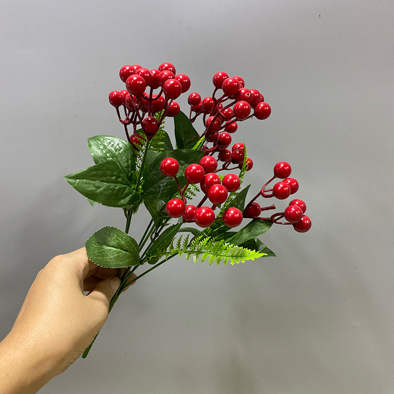 シミュレーションベリー帯霜柿枝家庭装飾植物装飾果実枝泡果実シミュレーション柿|undefined