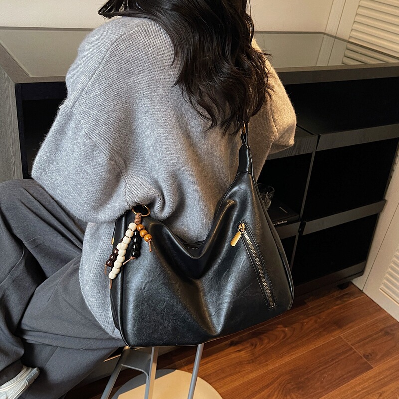 高级感时尚通勤托特包包女2025新款潮复古休闲单肩包大容量斜挎包|undefined