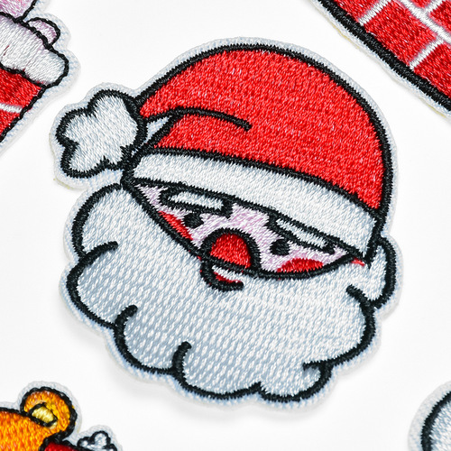 Original Manufacturer Direct Sales Cartoon Christmas Snowman Embroidered Fabric Patch Computer Embroidery Charm Clothing Decoration DIY Patch
