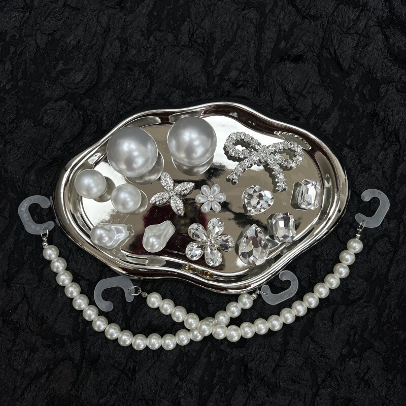 Pearl Series Handmade Pearl Hanging Chain Oversized Pearl Shoes Flower Fit New Hole Shoes Accessories Upper Decoration