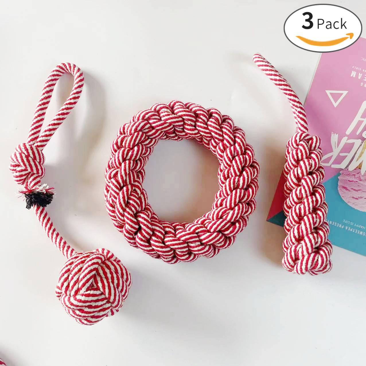 Fabricantes al por mayor mordida resistente a la cuerda juguete de mascotas palo de molienda pequeña y mediana perros juguetes de cuerda de algodón conjunto transfronterizo