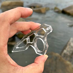高強度透明アクリル PC 素材屋外サバイバルフィンガータイガー手サポート抗オオカミバックルハンドルピース自己防衛ガジェット