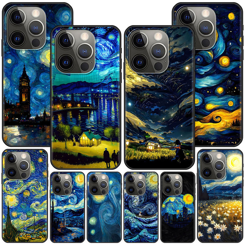 Applicable Mobile Phone Case Star Van Gogh Art Case Apple iPhone 14 11 7 SE 2020 8 X XS