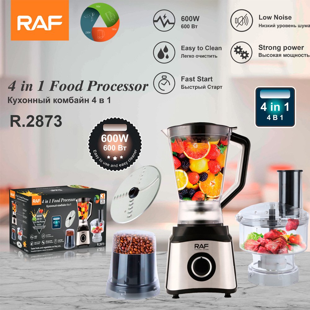 Máquina de cocción cuatro en uno estándar europea RAF, máquina de rotura de paredes de 1.5L, exprimidor de frutas y verduras, licuadora para el hogar, máquina de batido de alimentos complementaria