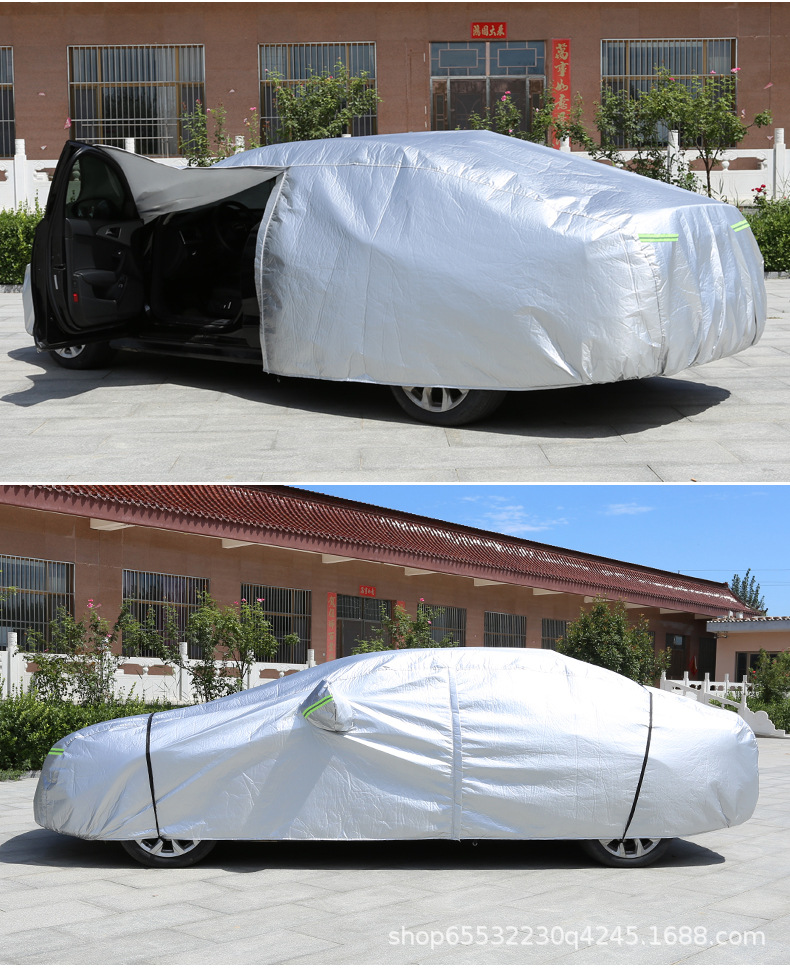 210D Oxford Cloth Car Cover with Fleece Lining, Thickened, Rainproof, Snowproof, Frostproof, Sunproof, Full Car Cover, in Stock