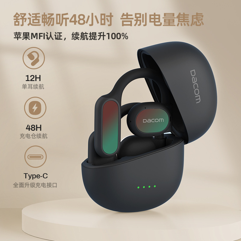 Factory Wholesale Ows Comfortable Ear-Mounted Bluetooth Headset Open Stereo Mfi Certified High-Definition Call Noise Reduction