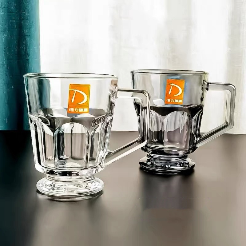 Tazas de desayuno caseras retrógradas resistentes al calor, tazas de agua de vidrio, tazas de bebida caliente, tazas de café de vidrio sin plomo, tazas de té image 4