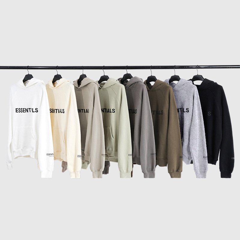 Fog Multi-Line Essentials Multi-Line Chest Letter Hooded Sweatshirt Men's High Street Loose Jacket Pullover Hoodie