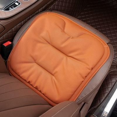 Thickened Non-Slip Five-Seater Front and – Seat cushion, seat cover - perforated-leather-ideal-orange-front-seat-cushion-single