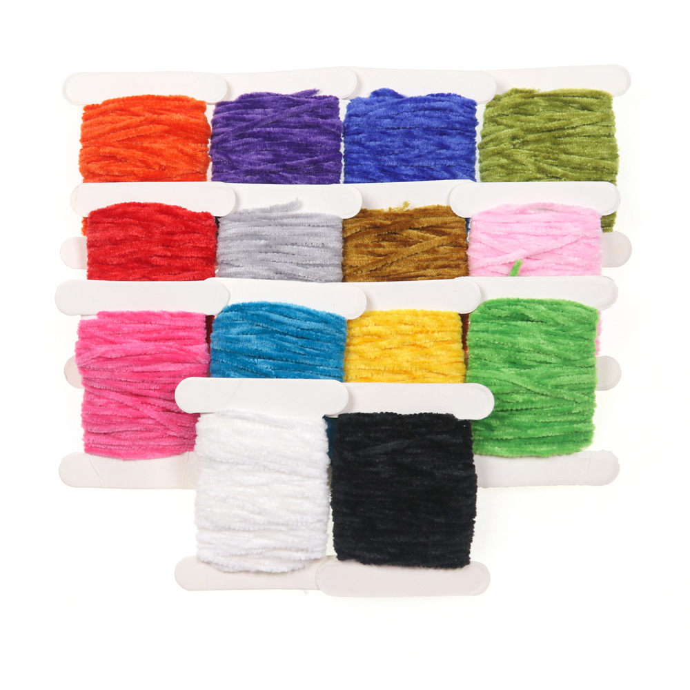 Mosca gancho material de encuadernación chenille lana fuerza Starling cuerpo bobinado hilo Suede Chenill