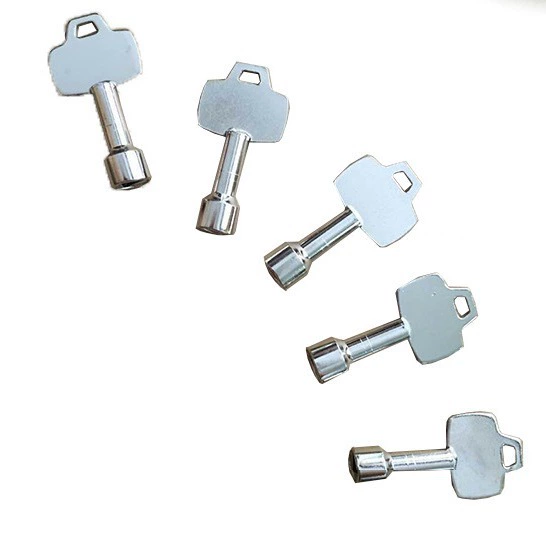 Ms705 triangular lock iron key rotation lock trash can key train lock key distribution cabinet lock key