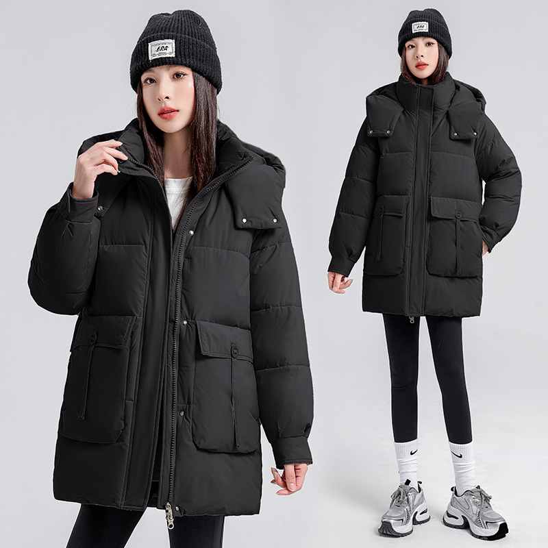 2025 invierno nuevo estilo de moda temperamento relajado abrigo de algodón casual chaqueta de algodón abrigo cálido