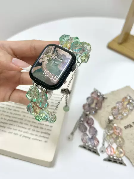 Crystal zipper-transparent green