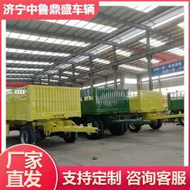 重型平板拖挂车 拖拉机牵引大吨位平板全挂车 货物运输全挂车