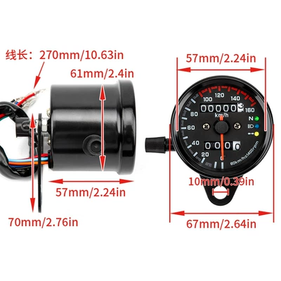 Cross-border hot selling motorcycle retro tachometer