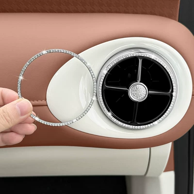 vent rhinestone decorative ring knob | Car interior film