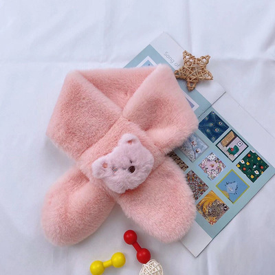 new pattern Autumn and winter Fur collar children scarf Plush thickening keep warm baby Cartoon lovely Imitation fur False collar Collar
