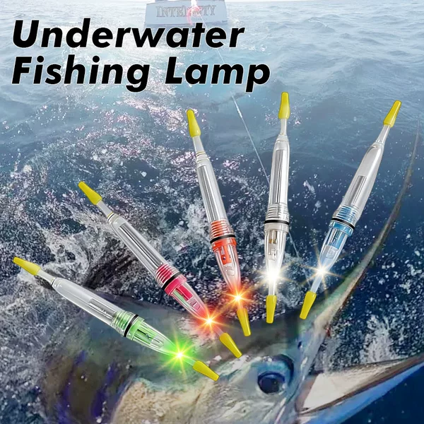 In-Stock Fishing Night Fishing Pointed Fishing Light Led Strong Light Fish Gathering Lamp Thickened Shell Industrial Fishing Lamp
