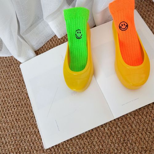 Spring and Autumn Jellies Princess Shoes Korean Style INS Style Solid Color Men's and Women's Children's Flat Low Heel One Step Rain Boots 