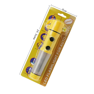 Vehicle-mounted multifunctional four-in-one safety hammer life-saving hammer car escape hammer window breaker emergency tools automotive supplies (Qəza çəkici) - suction-card-packaging