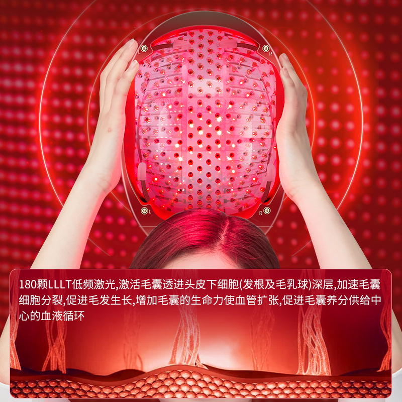 跨境激光健护发发生发帽防脱止发密发头盔低能量爱满分激光生发仪 跨境激光健护发发生发帽防脱止发密发头盔低能量爱满分激光生发仪