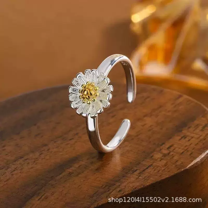 Свежие кольца, белые украшения, цветочные, корейский стиль