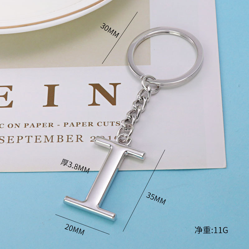 Inglés carta llavero bolsa colgante 26 letras mayúsculas y minúsculas y números llavero europeo y americano pequeño regalo personalización