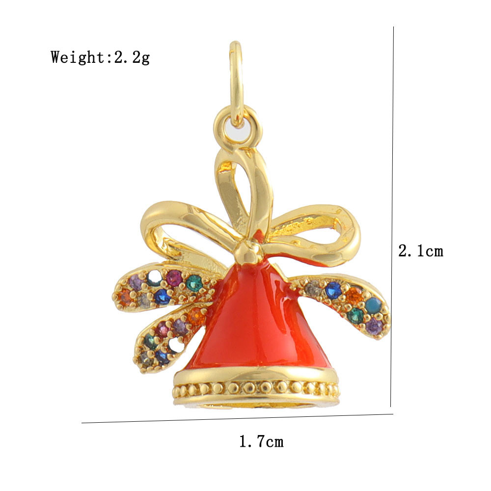 3g Weight Pendant Jewelry Making Type 15 * 22mm Jewelry Making Size Zircon Inlay Material DIY Jewelry Accessories Classification 1 Piece Quantity Copper Material Christmas Festival Christmas Tree, Bell, Snowflake Pattern Inlay Design IG Style Style 1 Piece 15 * 22mm Copper Zircon Christmas Tree Bell Snowflake Pendant 2