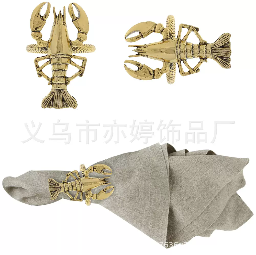合金金属海马餐巾环欧美流行海星扣夜宵餐桌摊龙虾商用家居摆台