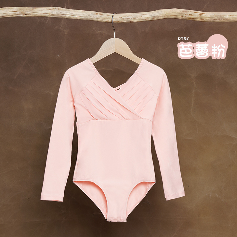 Ropa de baile para niños, primavera y otoño, temperamento de manga larga, ropa de entrenamiento para niñas, danza china, ballet, ropa de gimnasia, ropa de baile