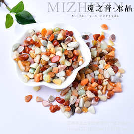 天然黄玉碎石 缅甸黄玉碎石供佛修曼扎摆件 鱼缸盆栽装饰造景石