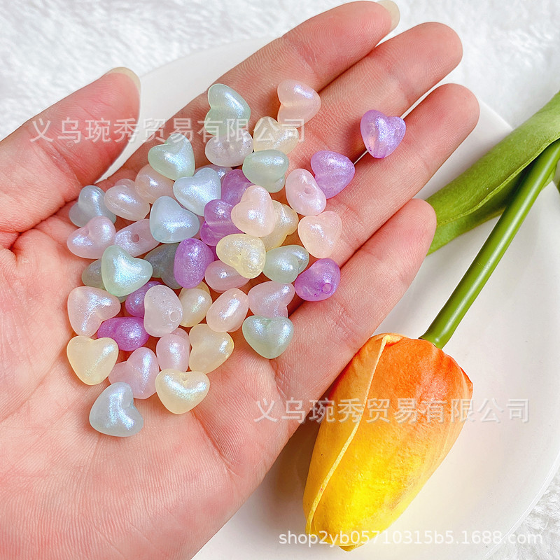 Perlas acrílicas con diseño estrella y sirena, accesorios DIY para pulseras