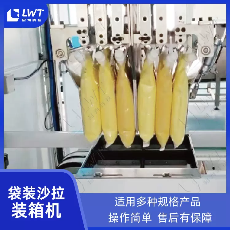 装箱机  尼为机械源头工厂加工定制全自动袋装沙拉纸箱自动装箱机