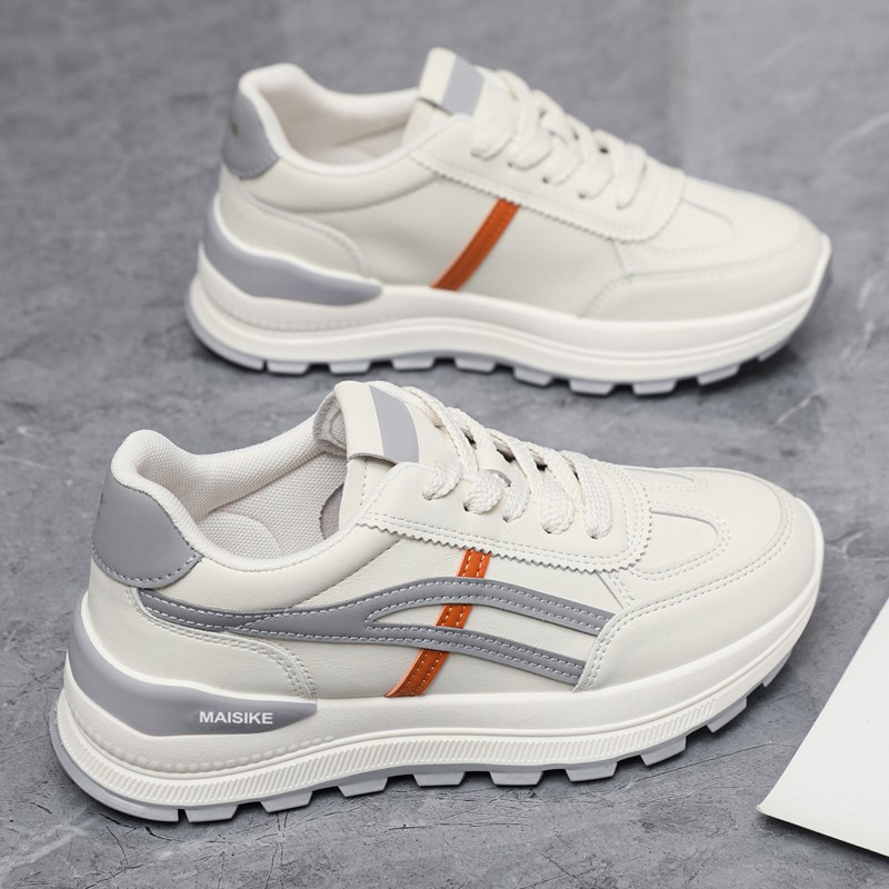 Fashionable Cross-Border Women's Shoes 2025 New Versatile Soft-Soled Student Running Shoes Casual Shoes Soft Leather White Shoes